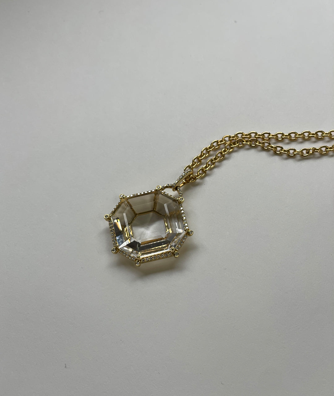Yellow gold-Rock Crystal