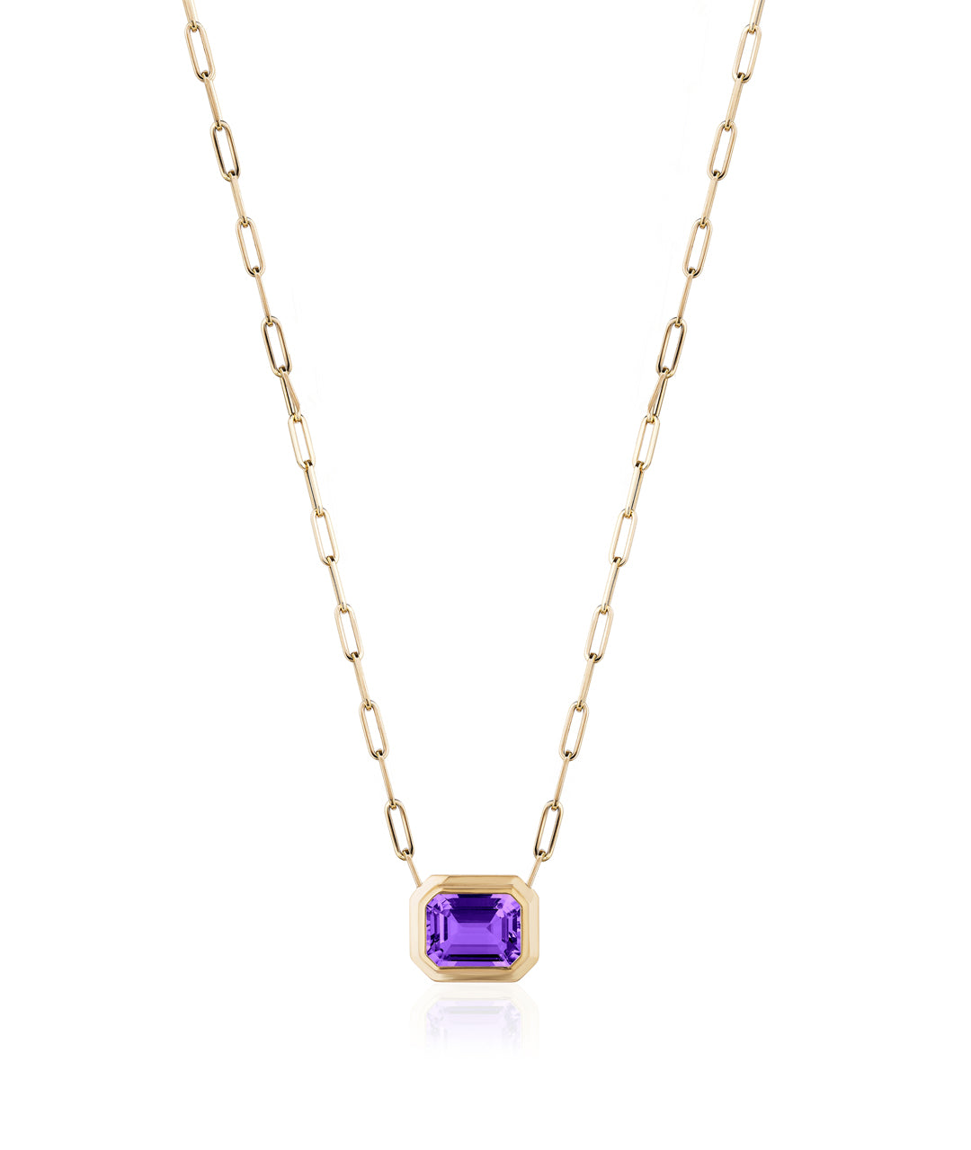 Yellow gold-Amethyst