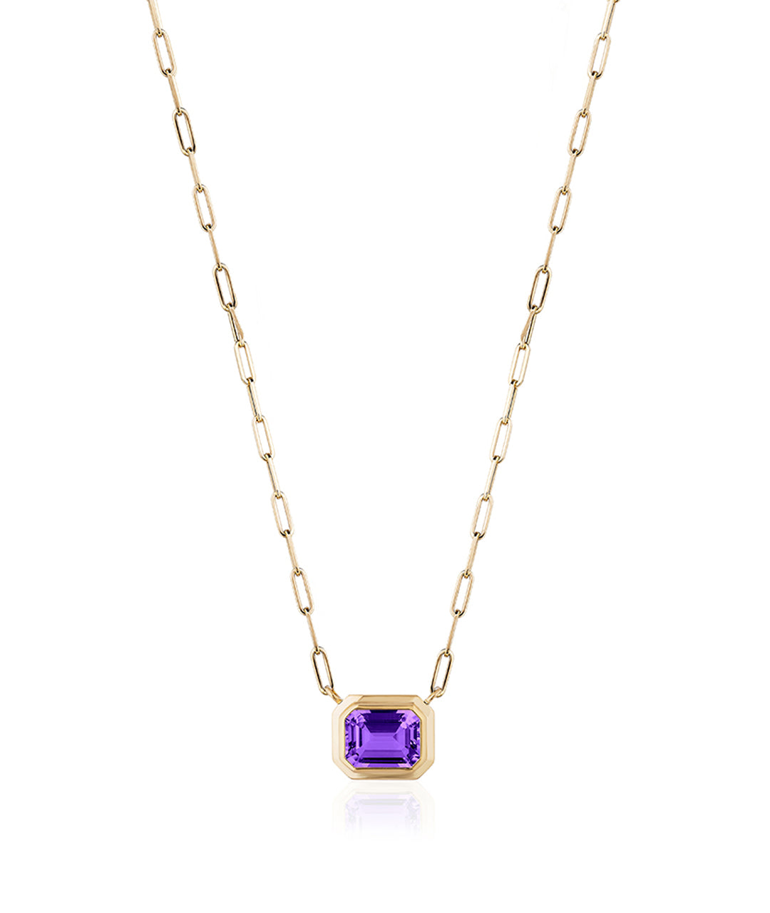 Yellow gold-Amethyst