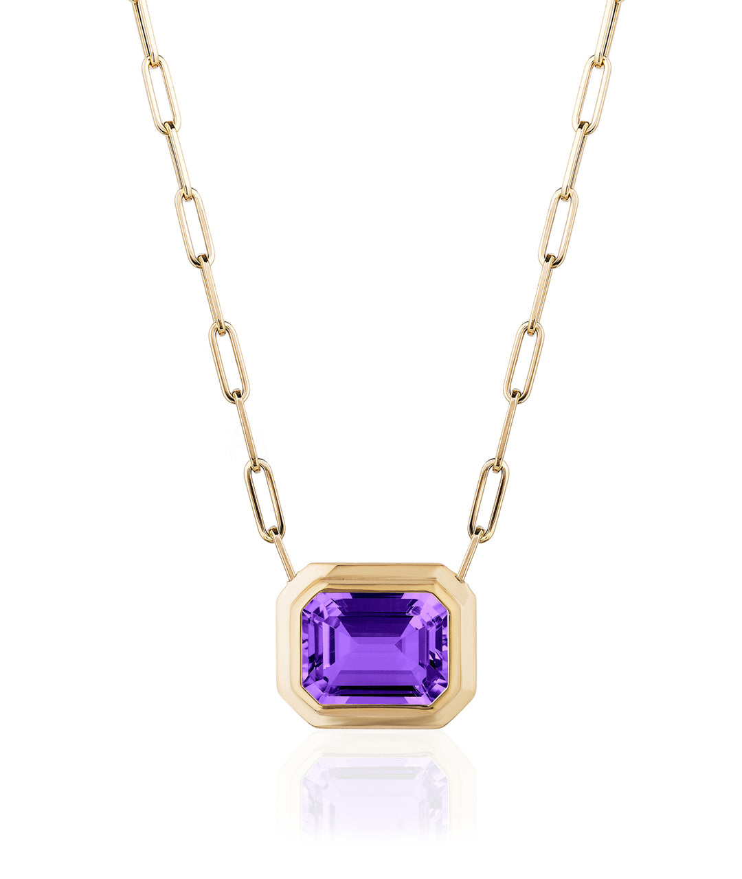 Yellow gold-Amethyst