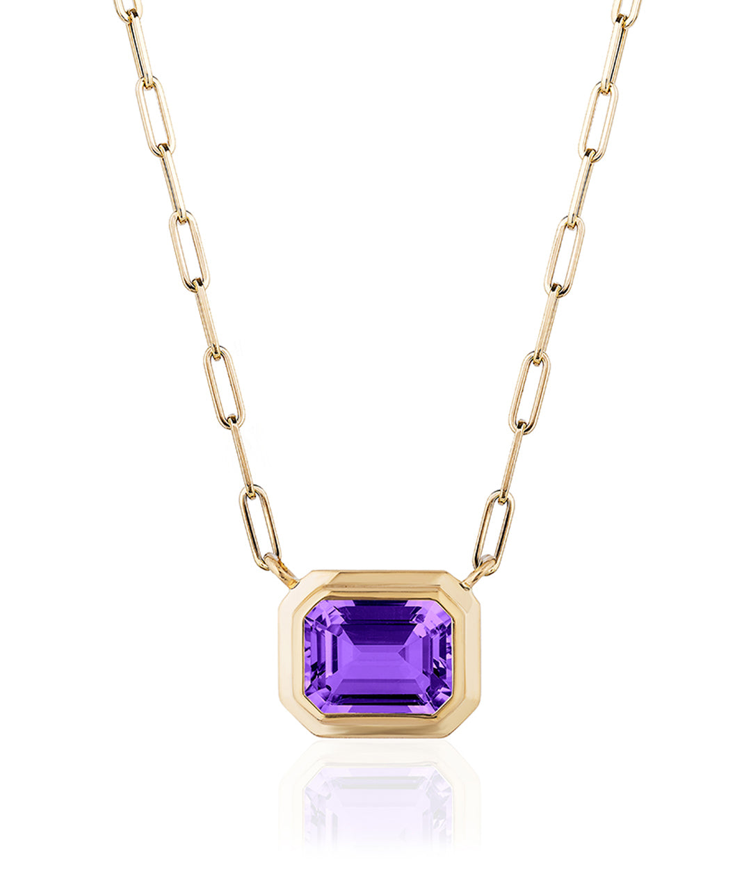 Yellow gold-Amethyst