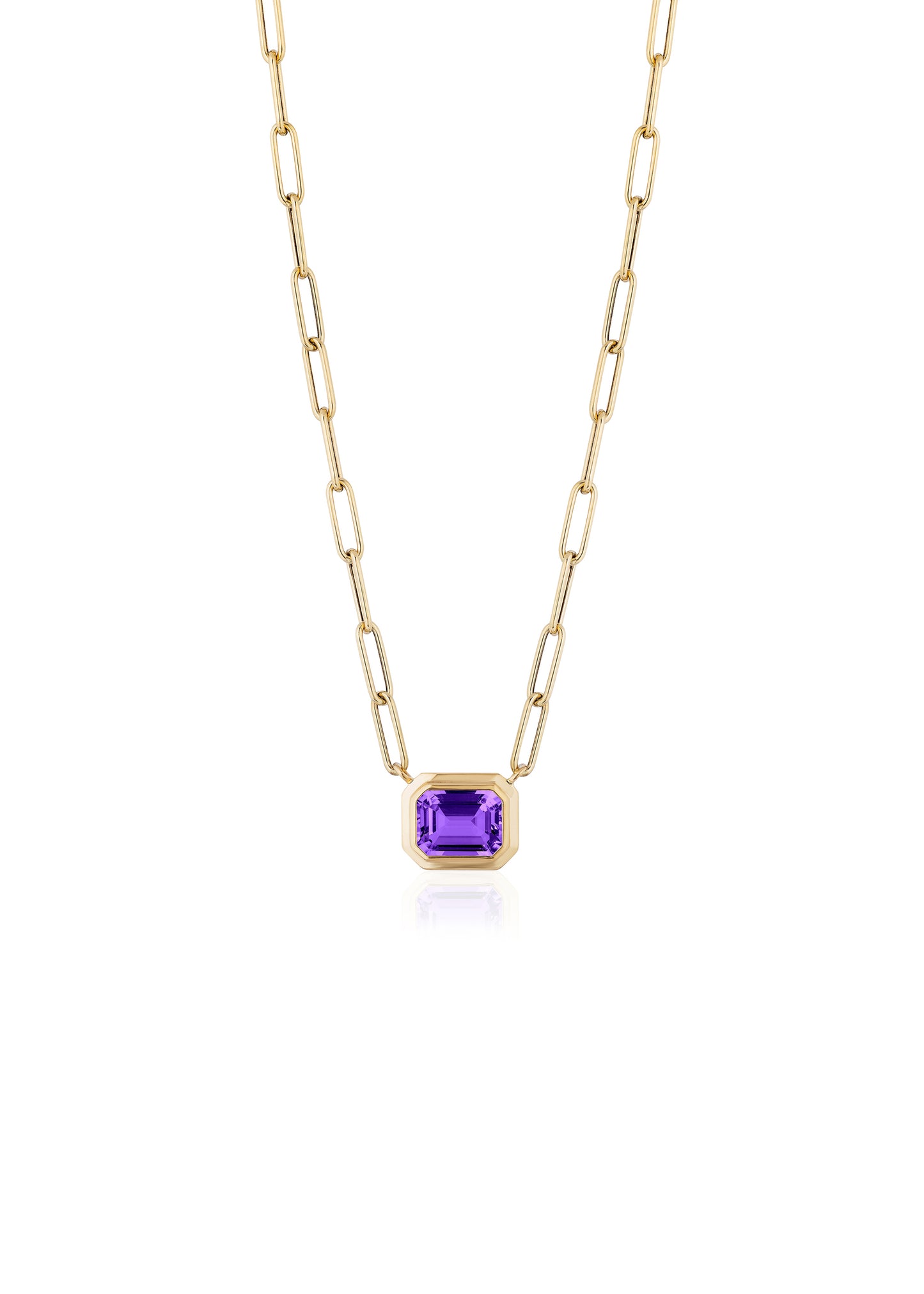 Yellow gold-Amethyst