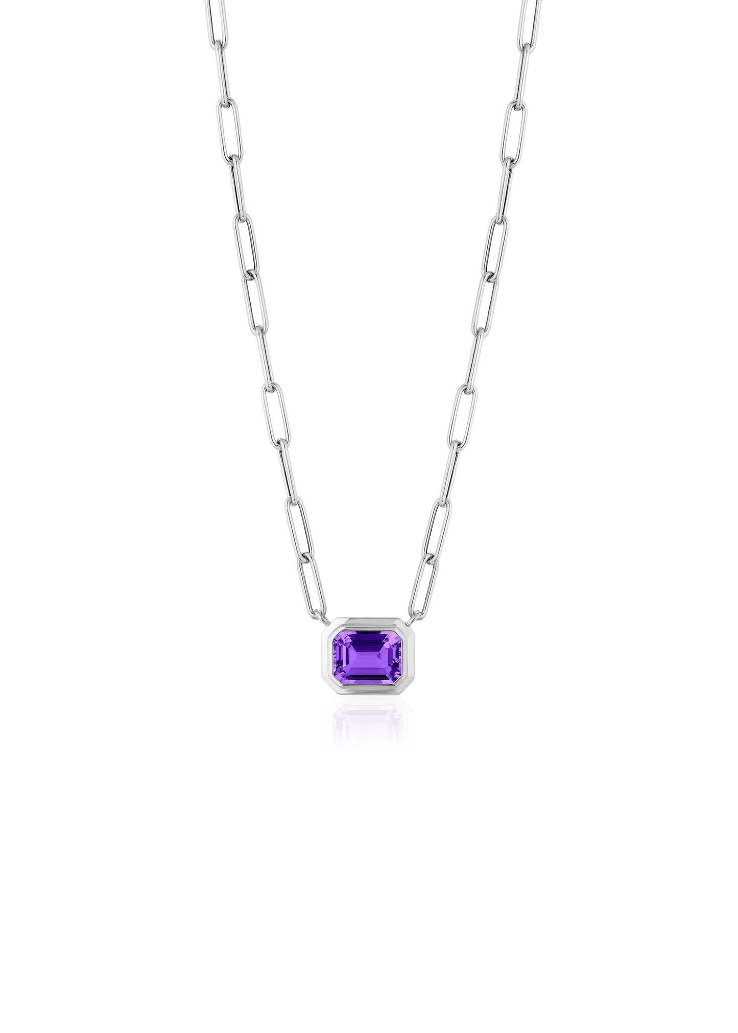 White gold-Amethyst