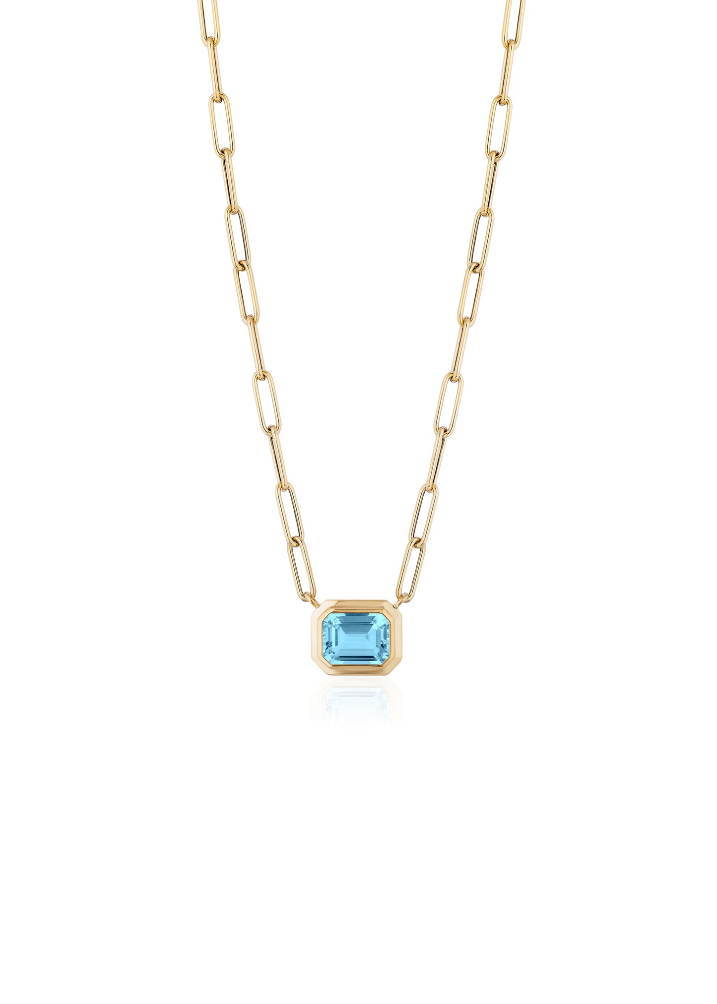 Yellow gold-Blue Topaz