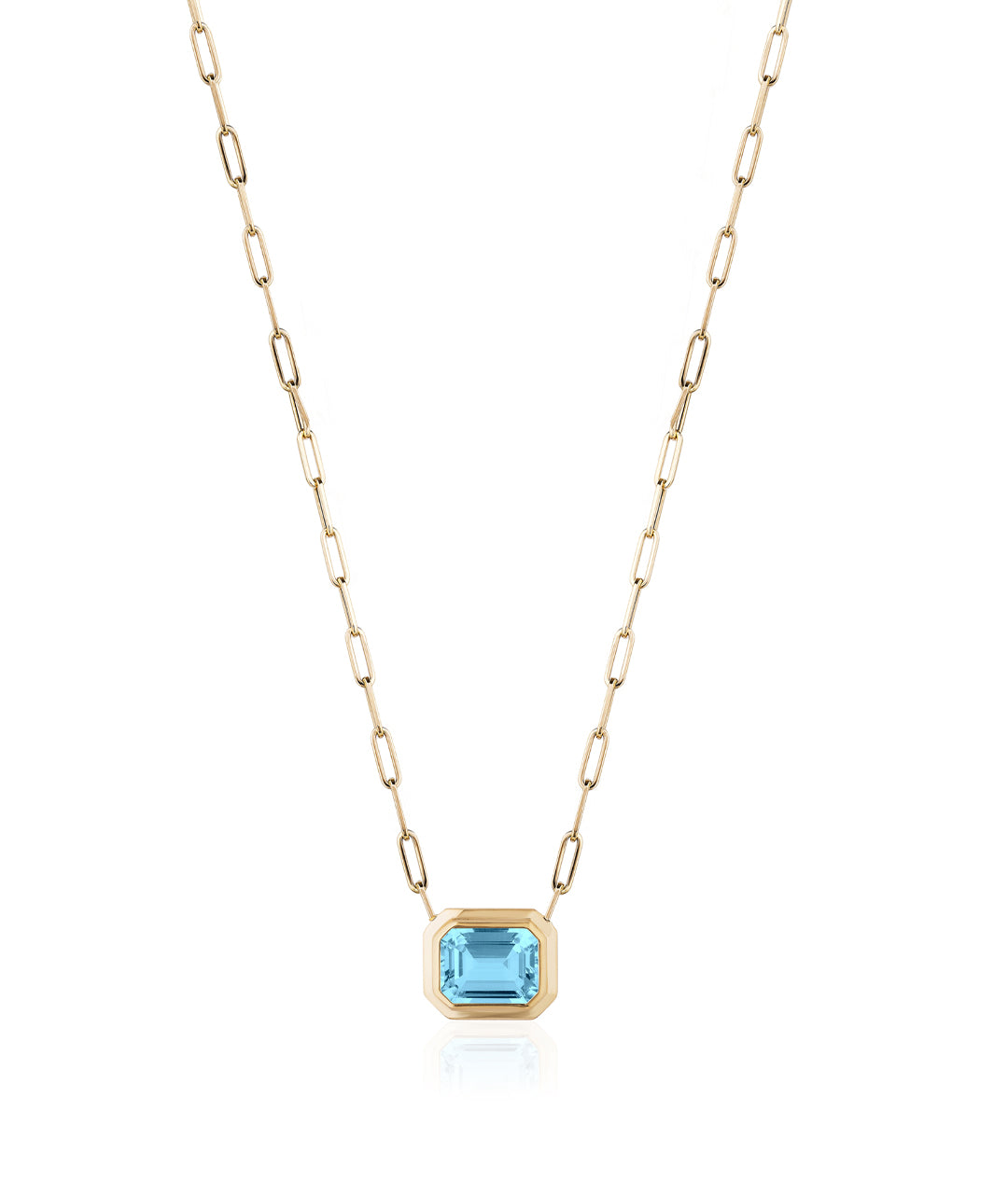 Yellow gold-Blue Topaz