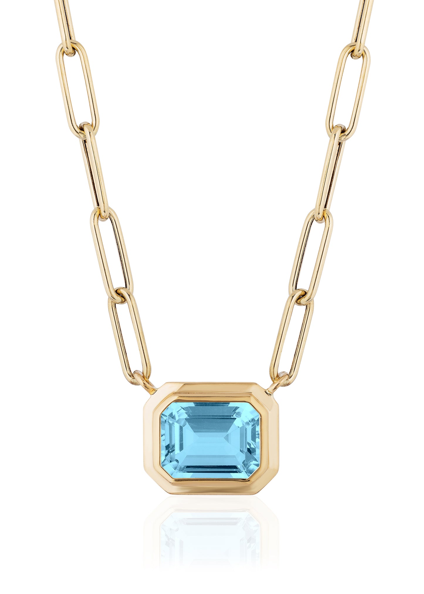 Yellow gold-Blue Topaz