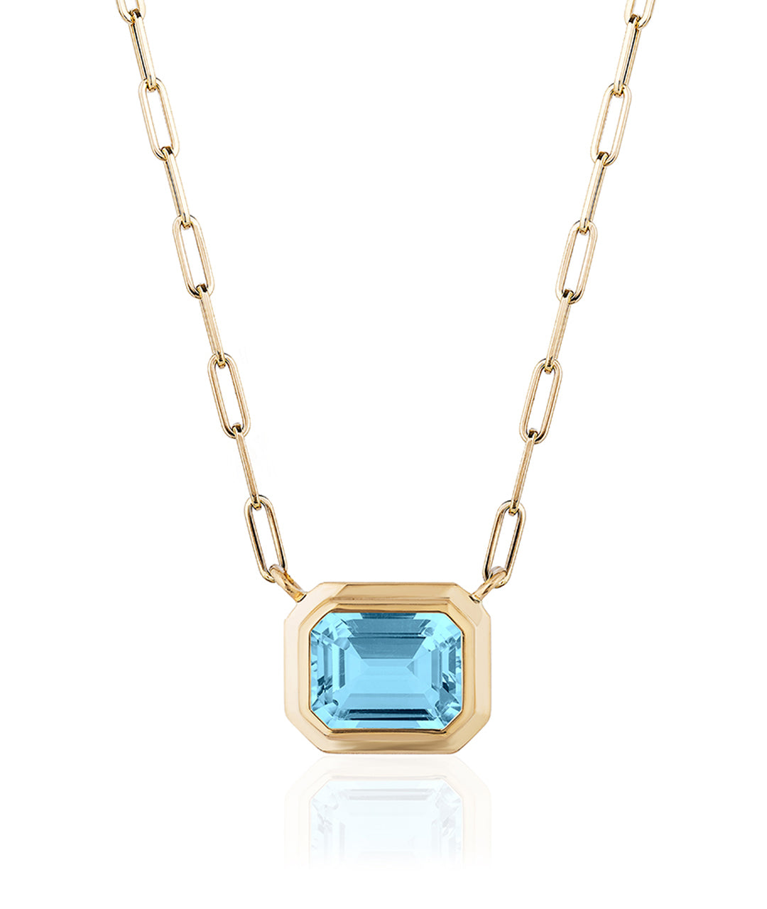 Yellow gold-Blue Topaz