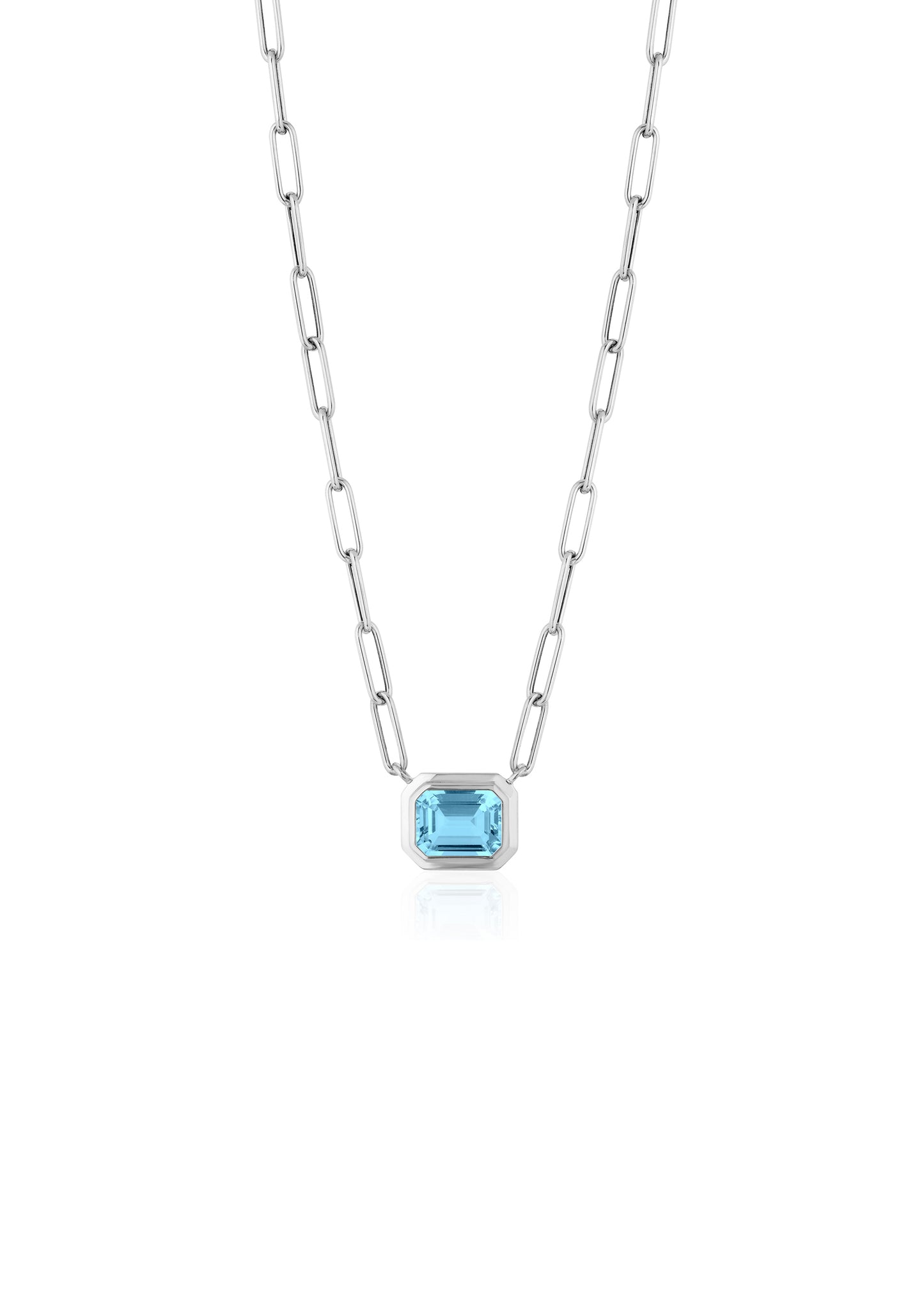 White gold-Blue Topaz