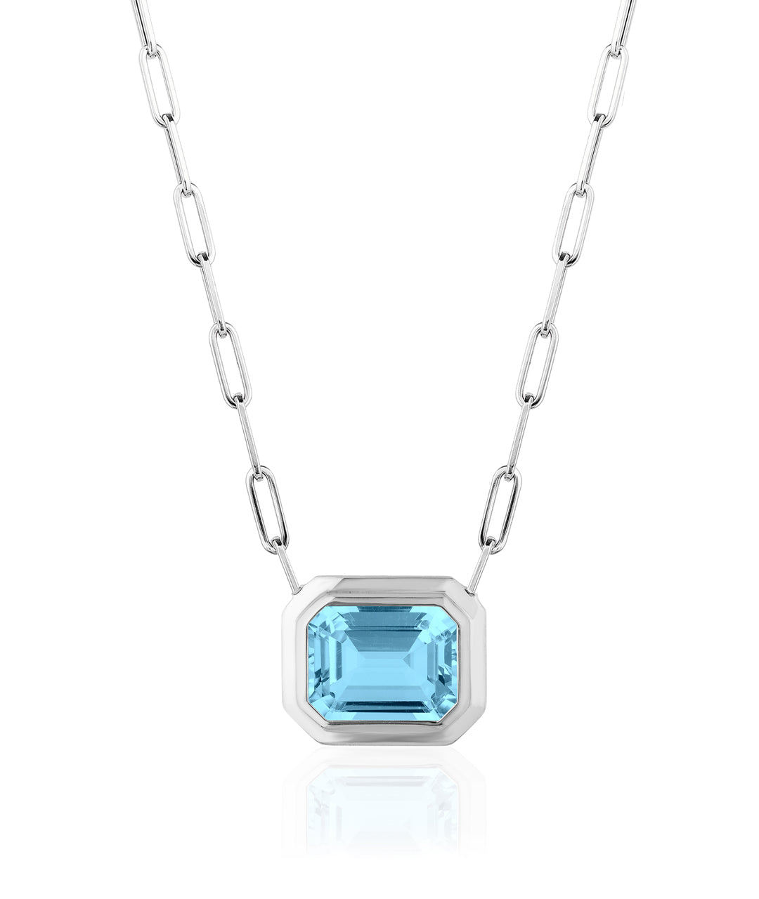 White gold-Blue Topaz