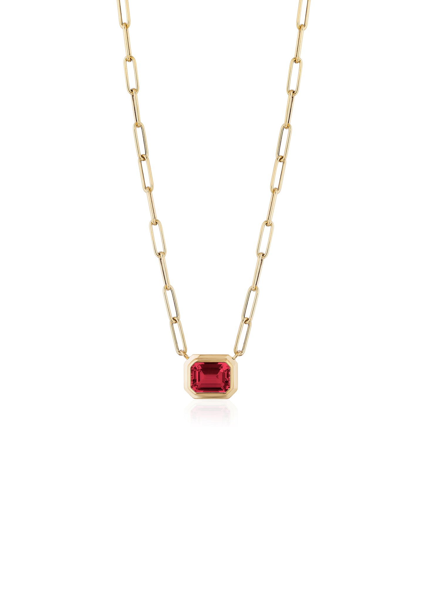 Yellow gold-Garnet
