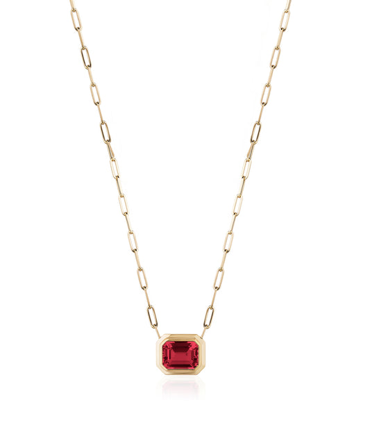 Yellow gold-Garnet