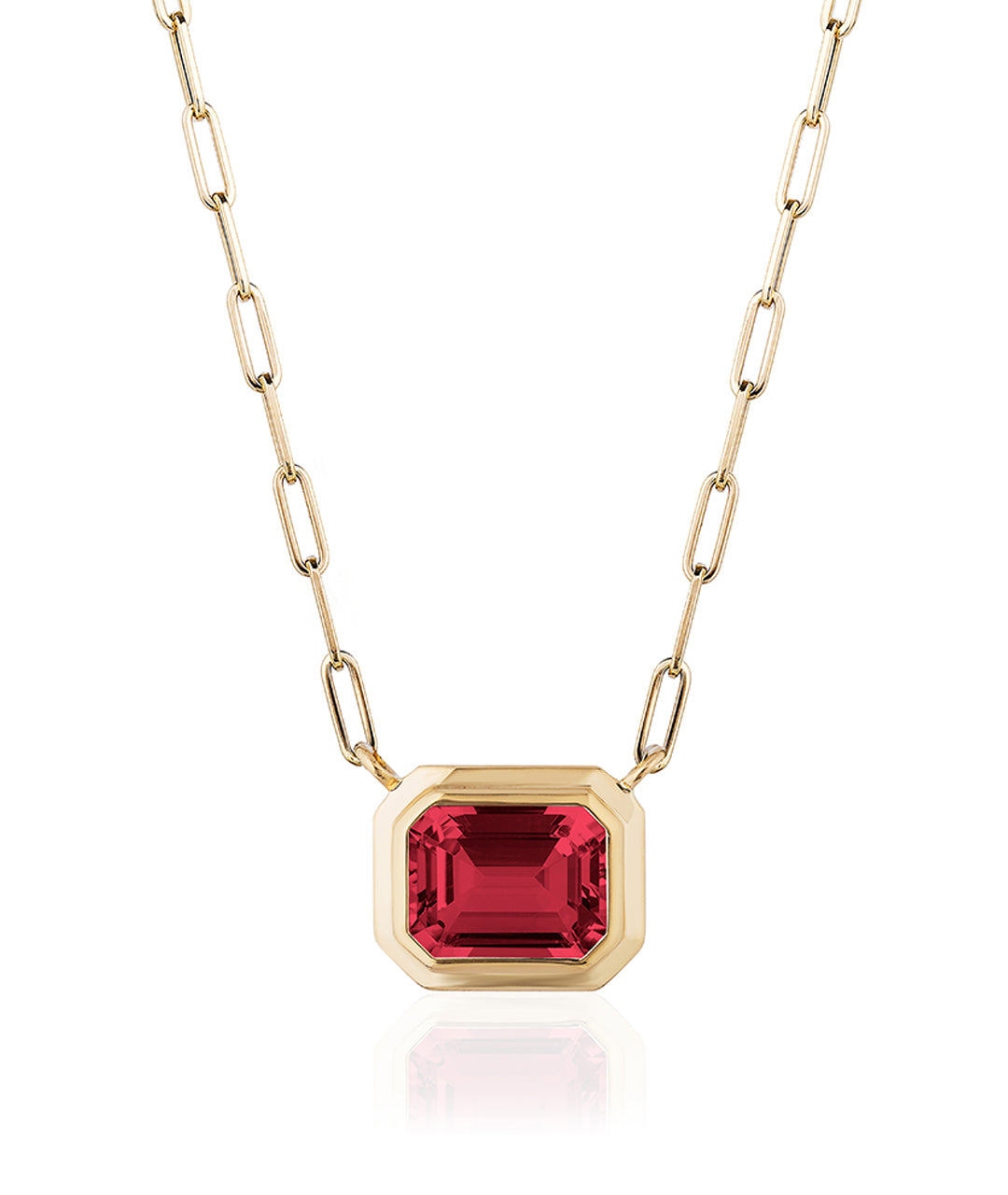 Yellow gold-Garnet