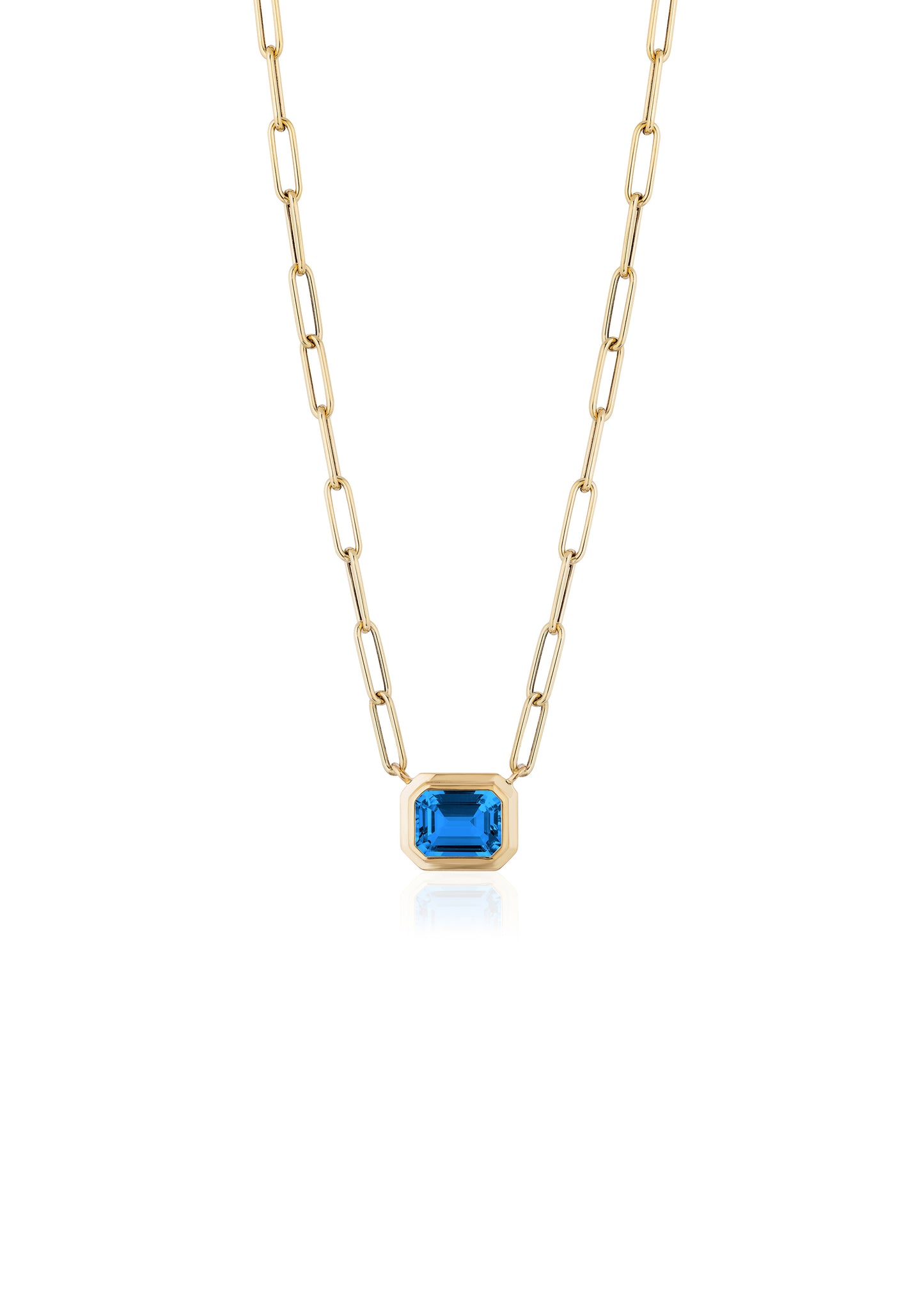 Yellow gold-London Blue Topaz