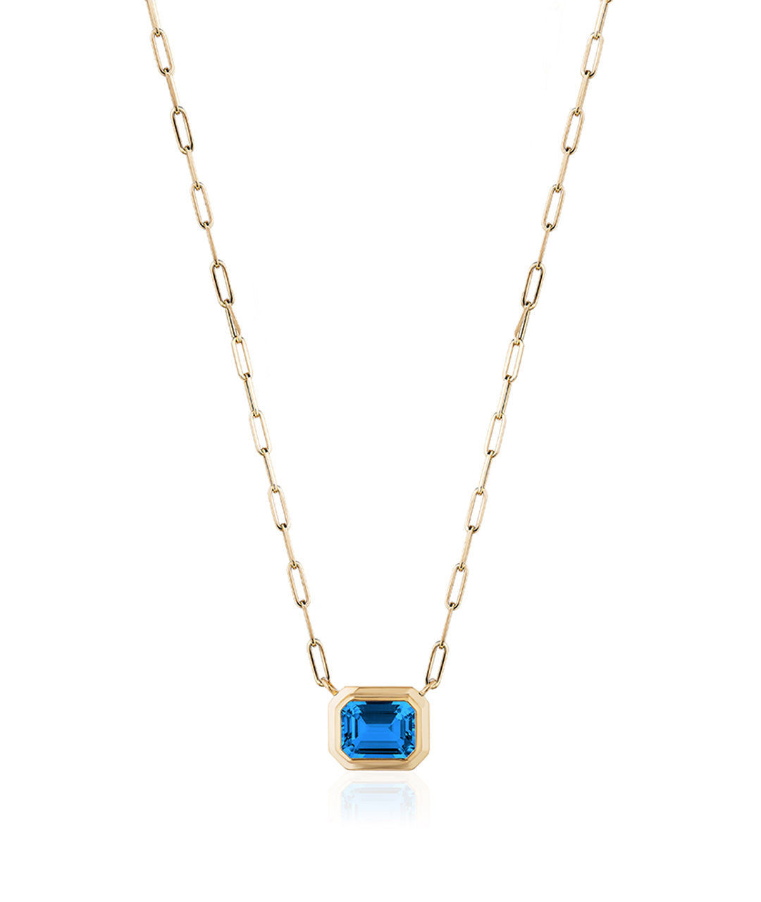 Yellow gold-London Blue Topaz