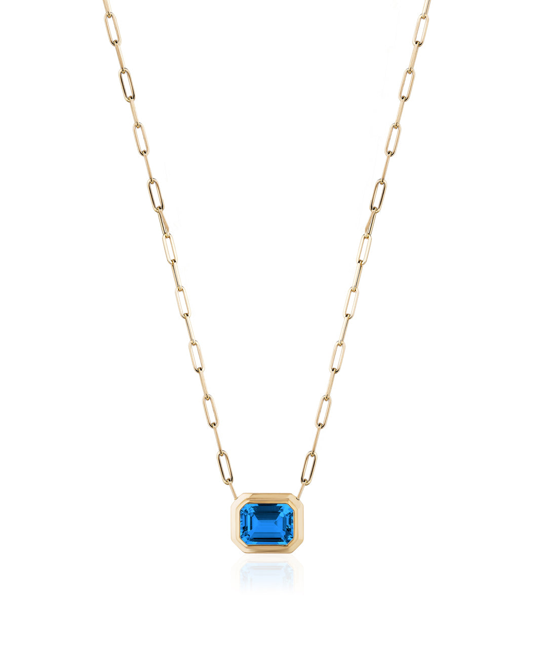 Yellow gold-London Blue Topaz