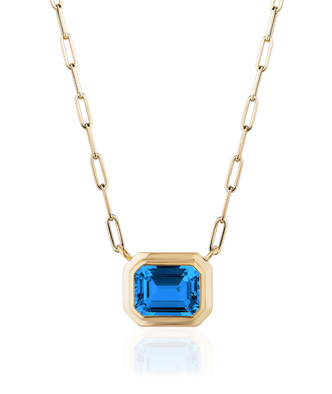 Yellow gold-London Blue Topaz