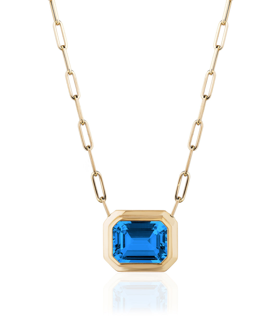 Yellow gold-London Blue Topaz