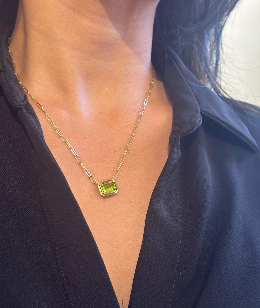 Yellow gold-Peridot