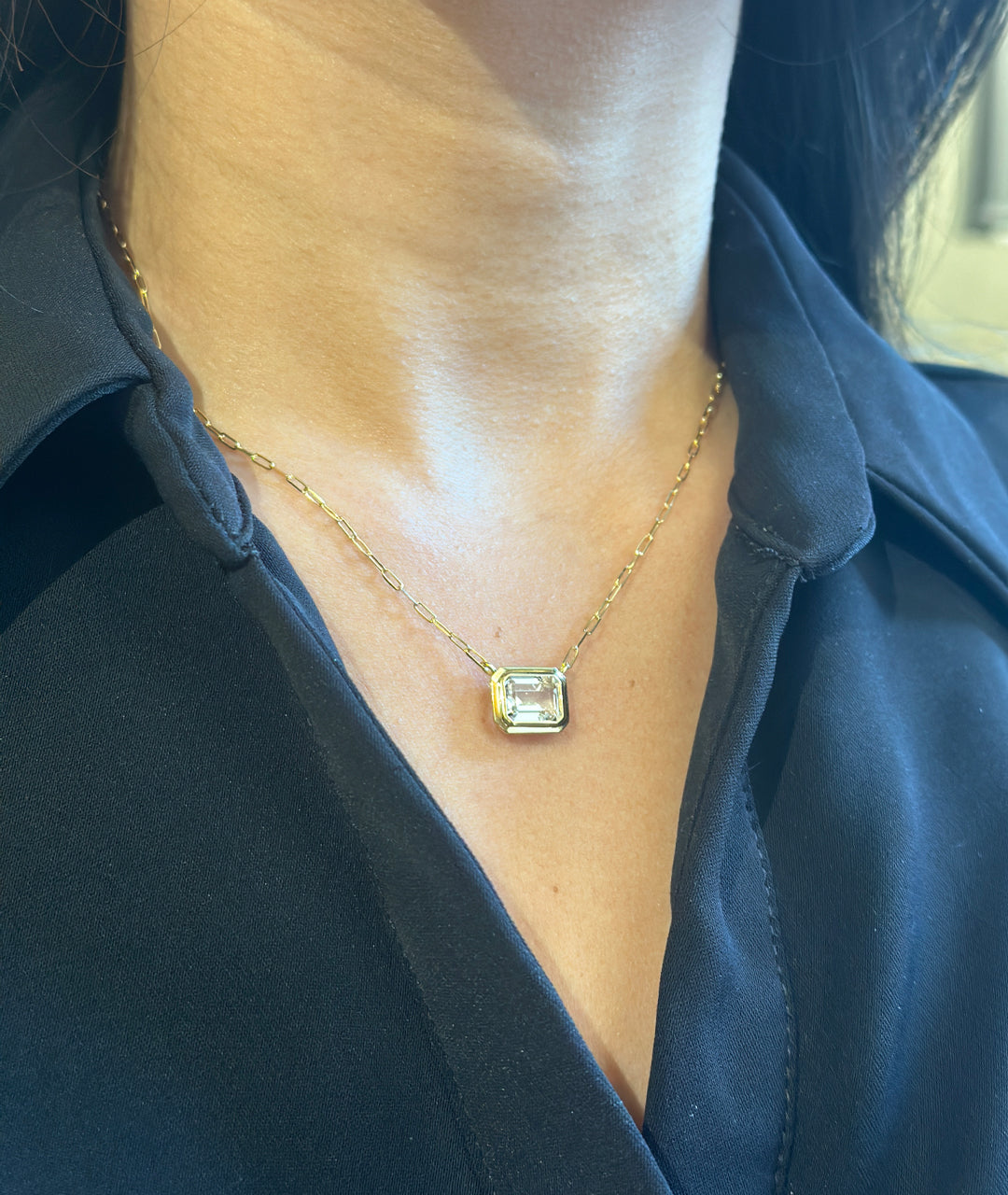 Yellow gold-Rock Crystal