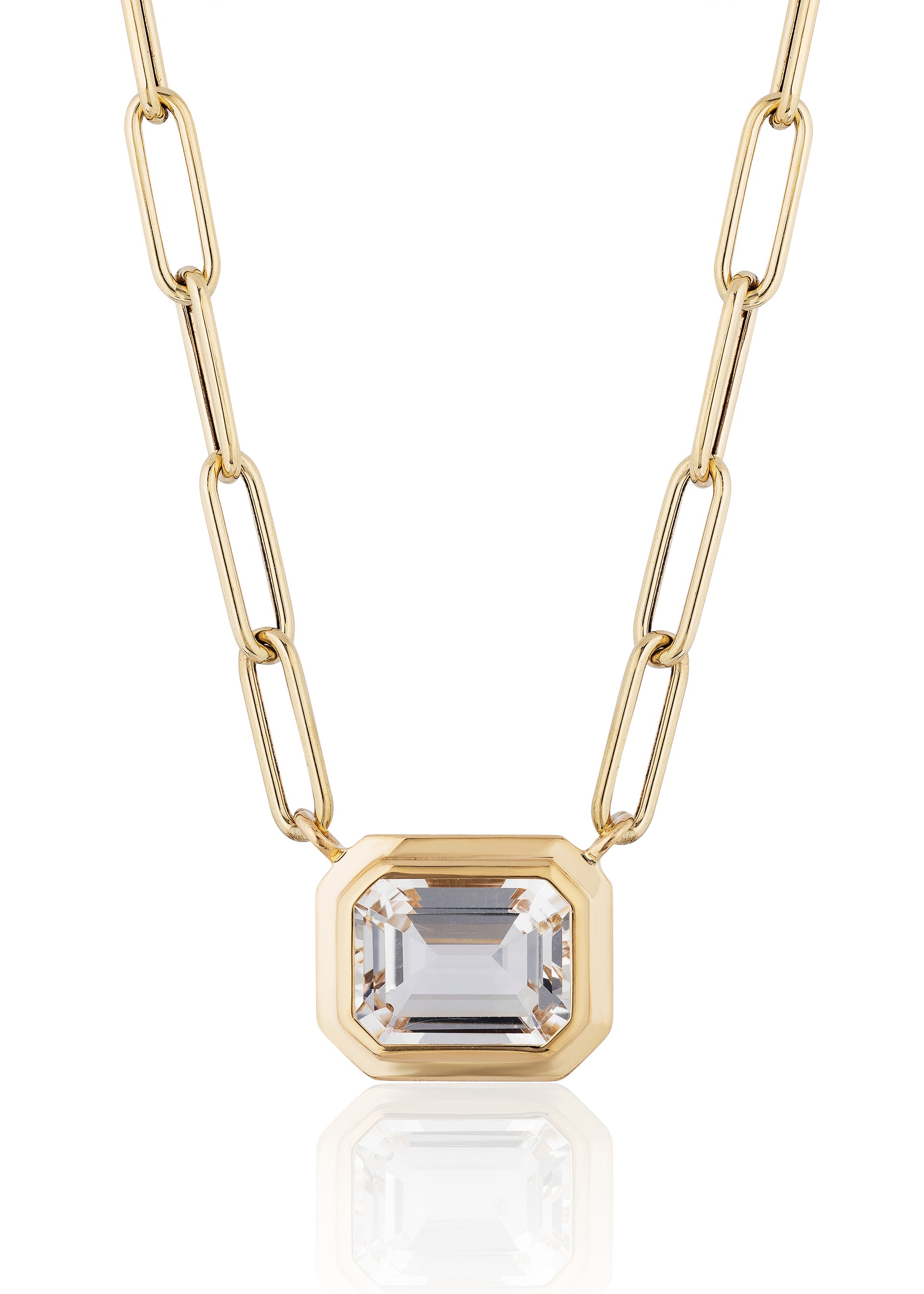 Yellow gold-Rock Crystal