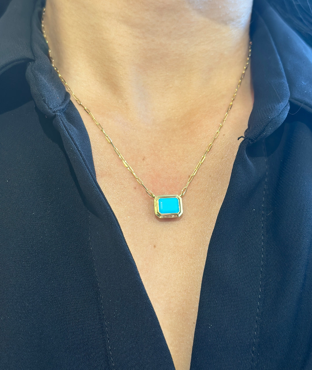 Yellow gold-Turquoise