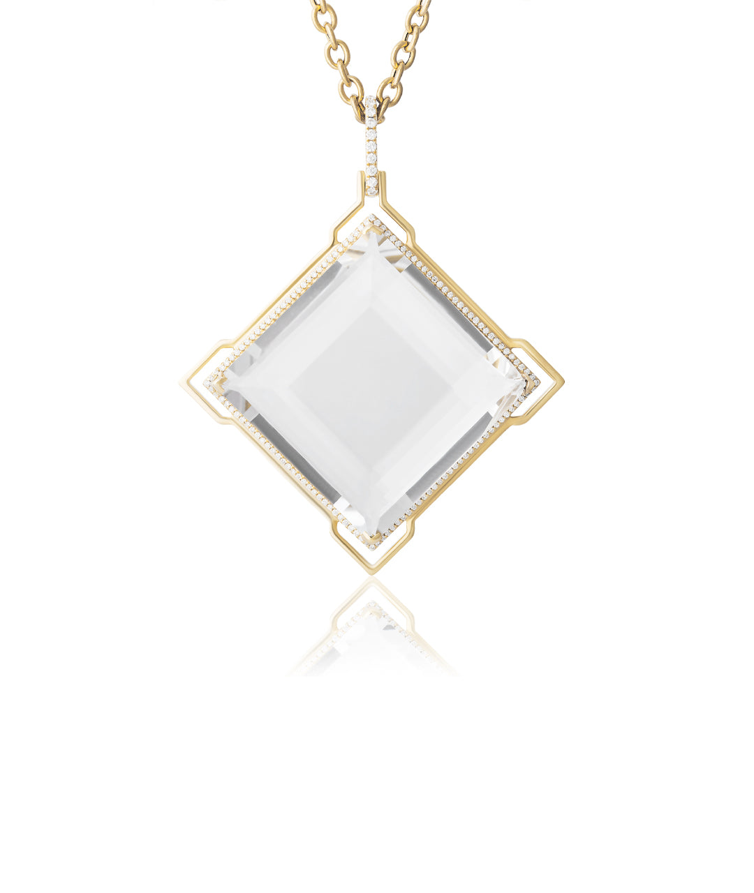 Yellow gold-Rock Crystal