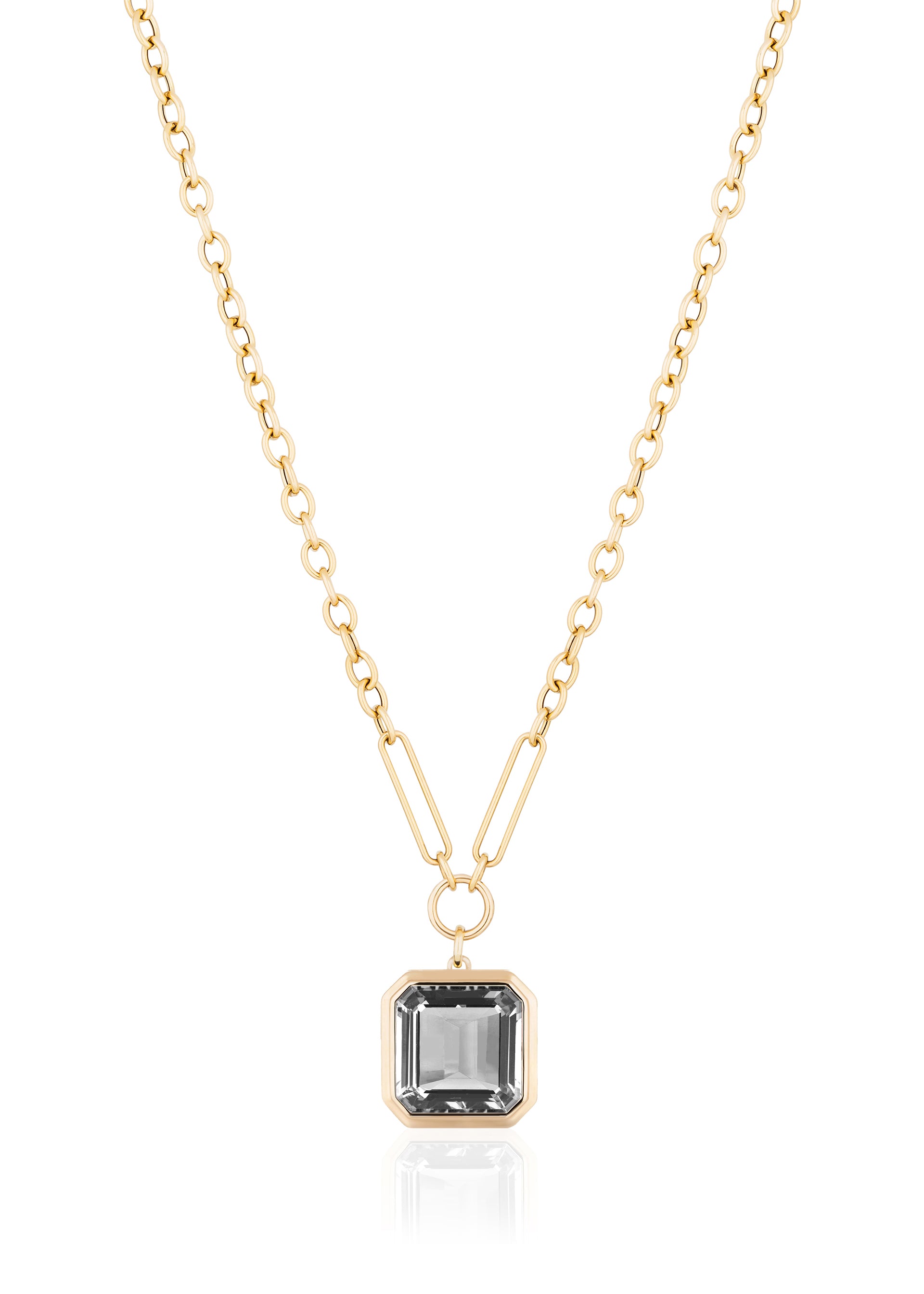 Yellow gold-Rock Crystal