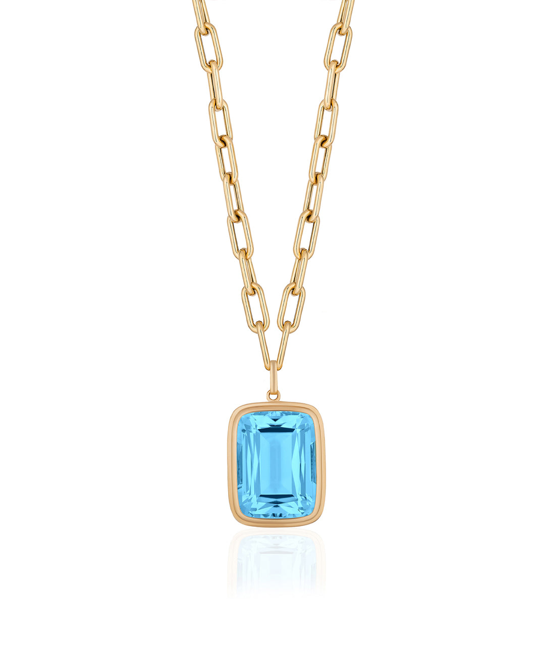 Yellow gold-Blue Topaz