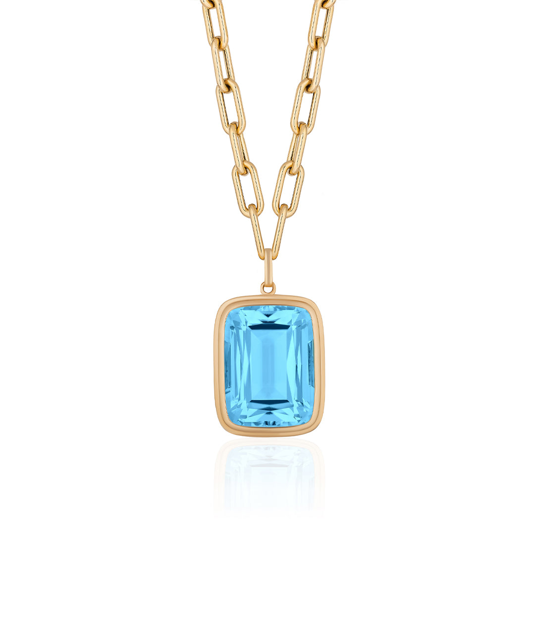Yellow gold-Blue Topaz