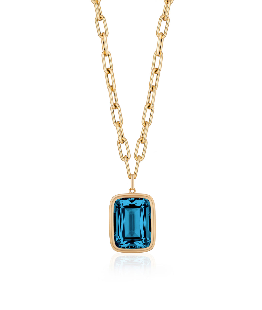 Yellow gold-London Blue Topaz