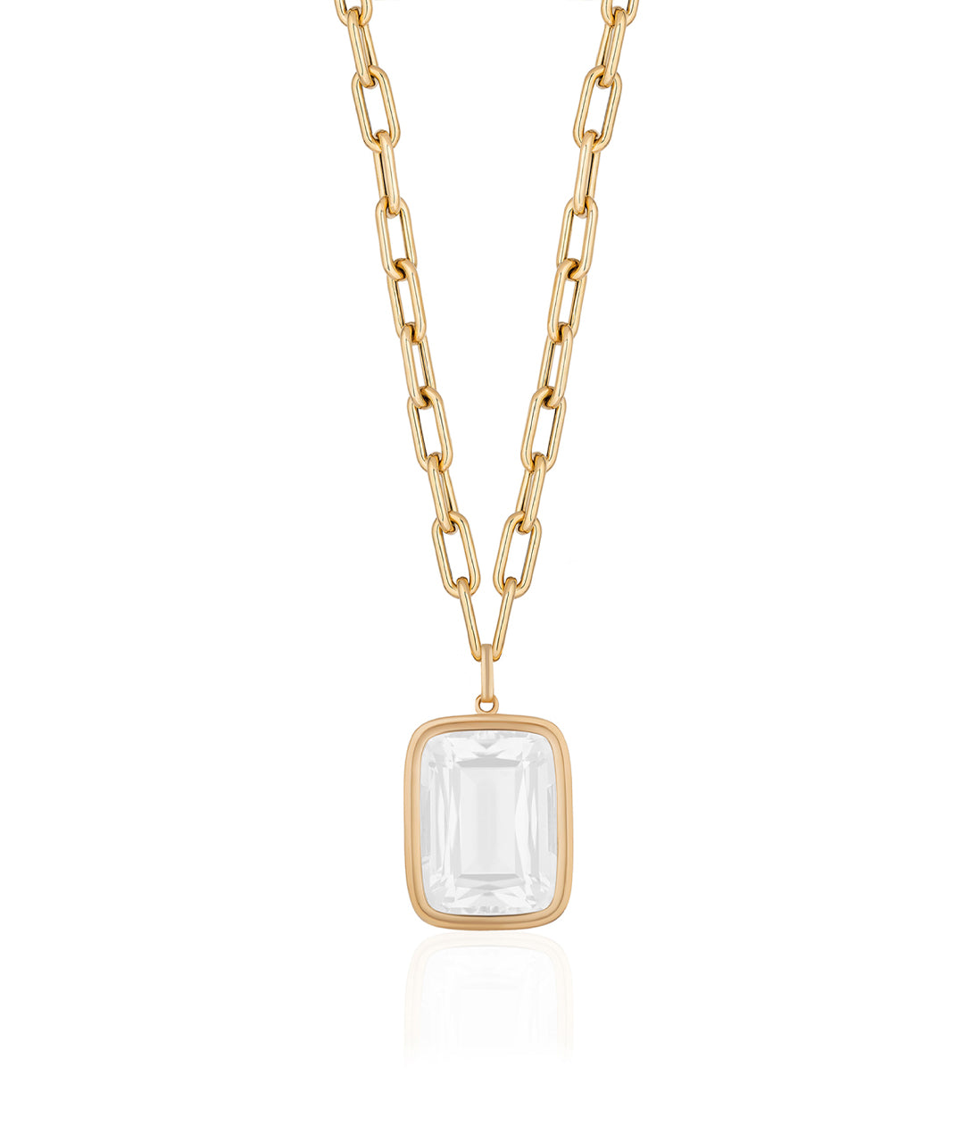 Yellow gold-Moon Quartz