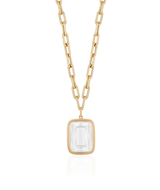 Yellow gold-Moon Quartz