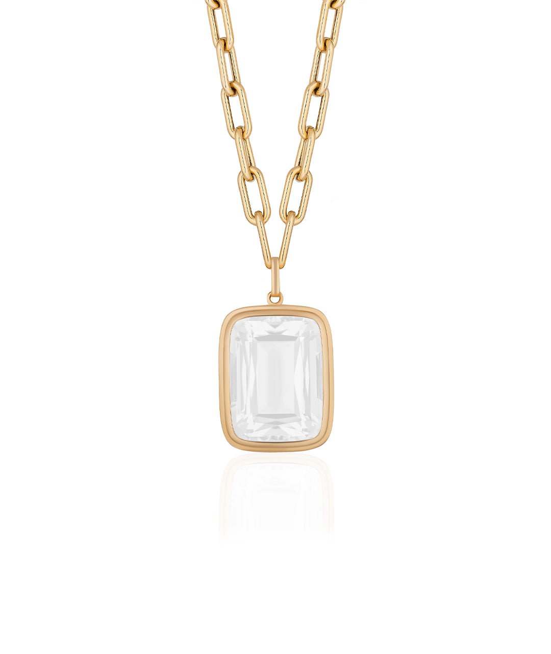 Yellow gold-Moon Quartz