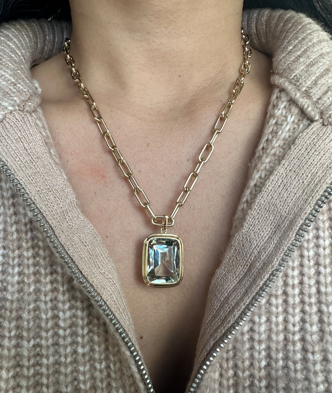 Yellow gold-Prasiolite