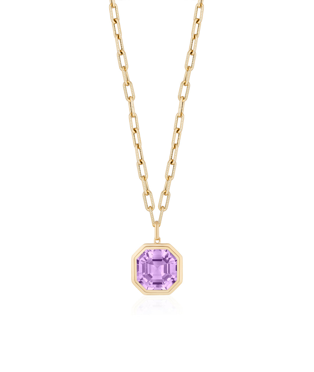 Yellow gold-Lavender Amethyst