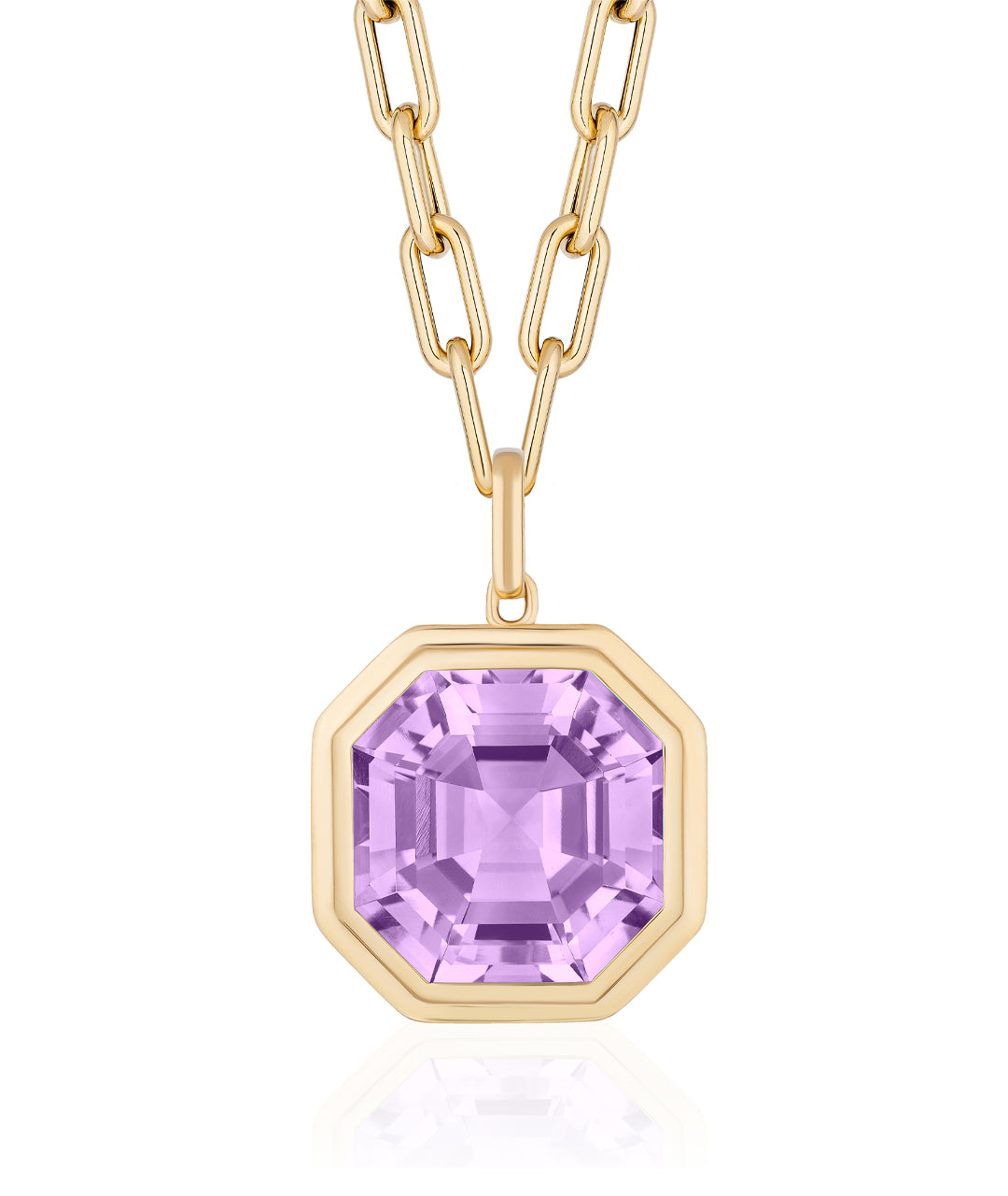 Yellow gold-Lavender Amethyst