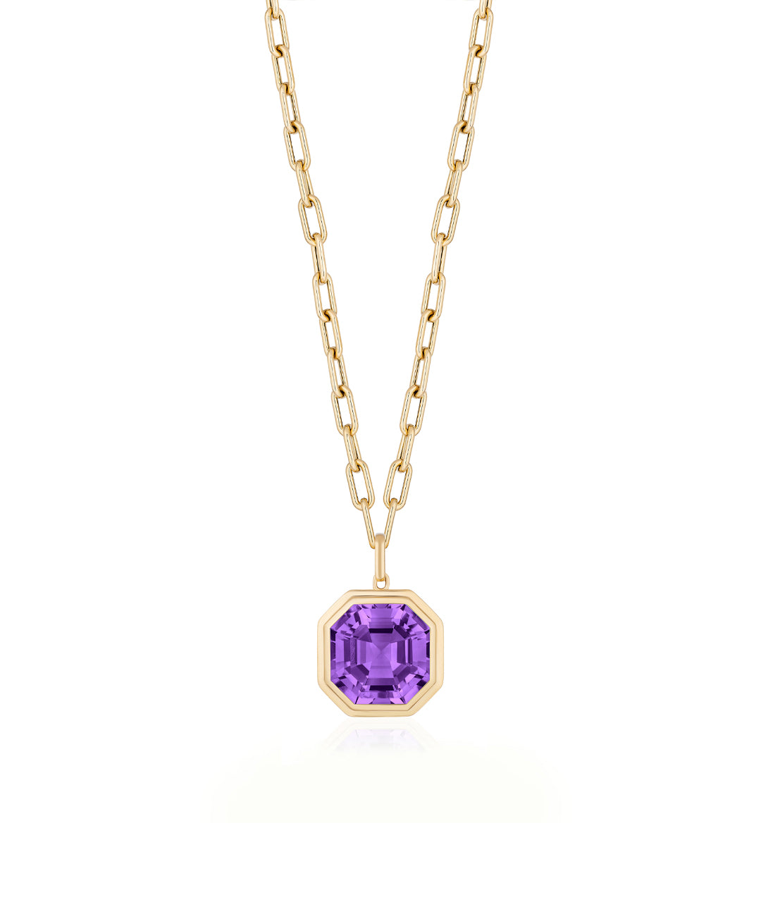 Yellow gold-Amethyst