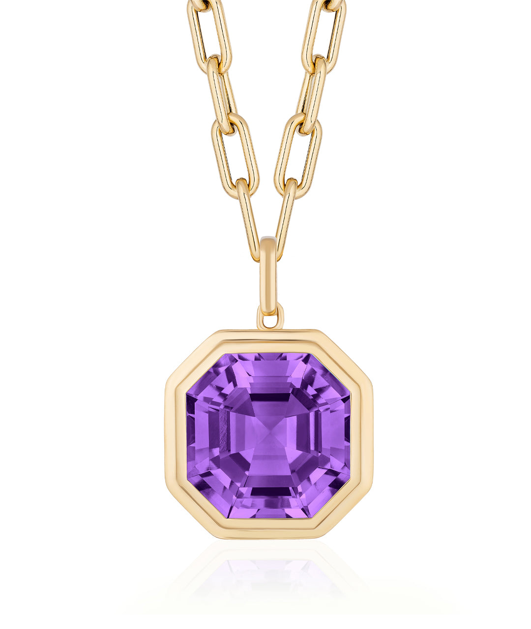 Yellow gold-Amethyst