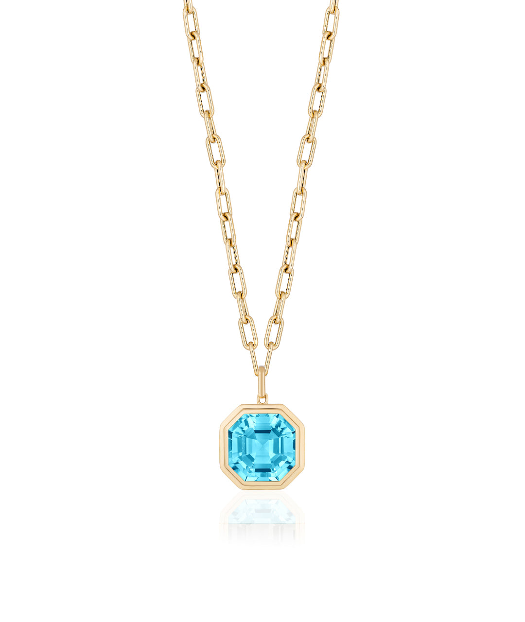 Yellow gold-Blue Topaz