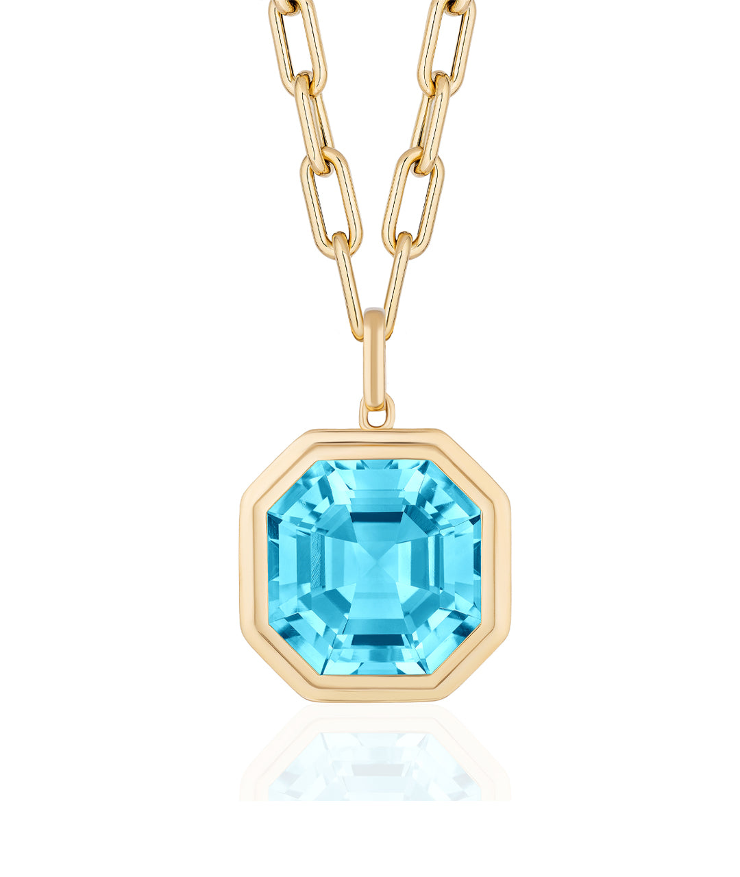 Yellow gold-Blue Topaz