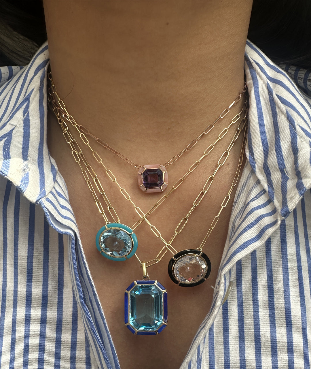 Rose gold-Amethyst with Pink Opal