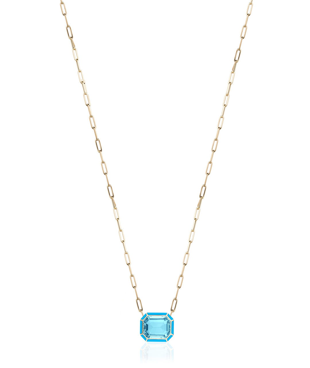 Yellow gold-Blue Topaz with Turquoise