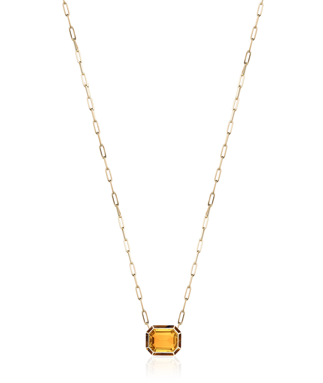 Yellow gold-Citrine with Tiger Eye