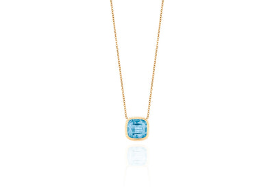 Manhattan Cushion Pendant – Blue Topaz, London Blue Topaz & Prasiolite