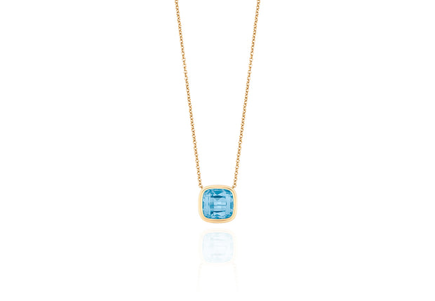 Manhattan Cushion Pendant – Blue Topaz, London Blue Topaz & Prasiolite