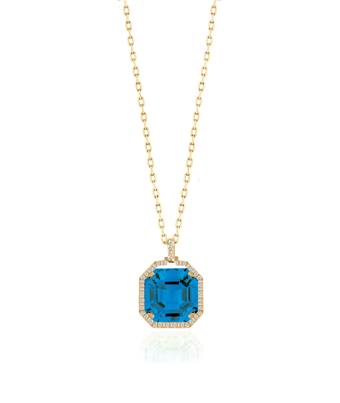 Yellow gold-London Blue Topaz