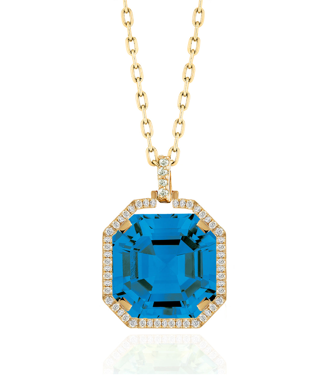 Yellow gold-London Blue Topaz