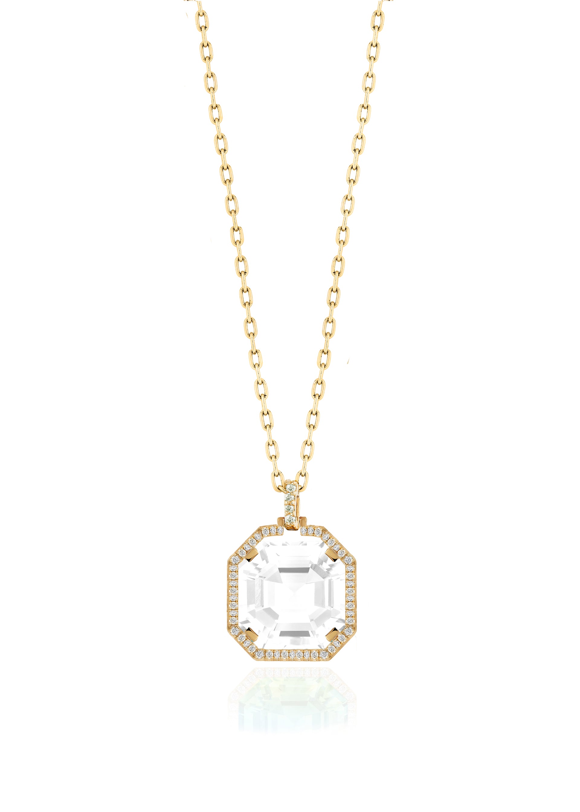 Yellow gold-Moon Quartz