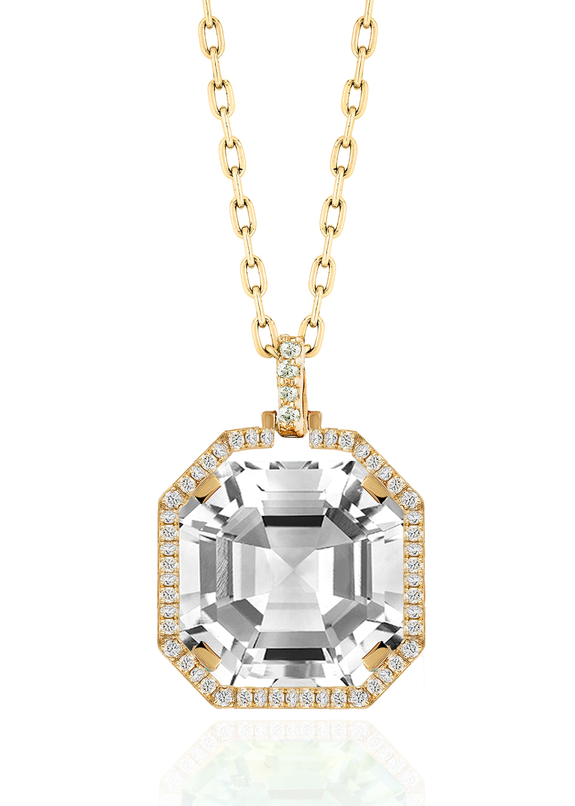 Yellow gold-Rock Crystal