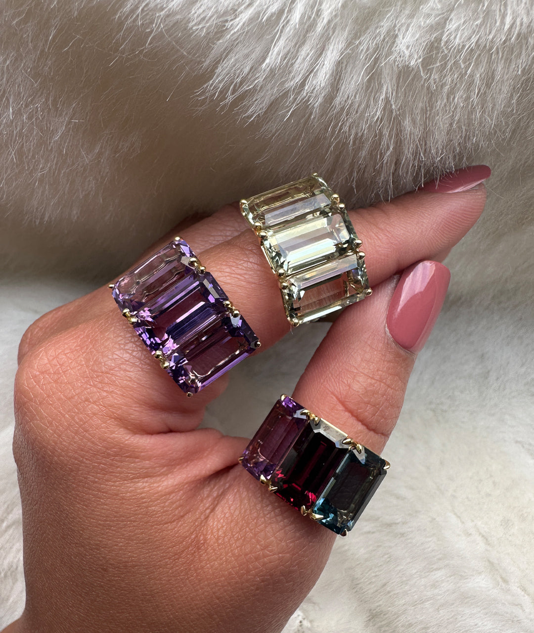 Yellow gold-Prasiolite